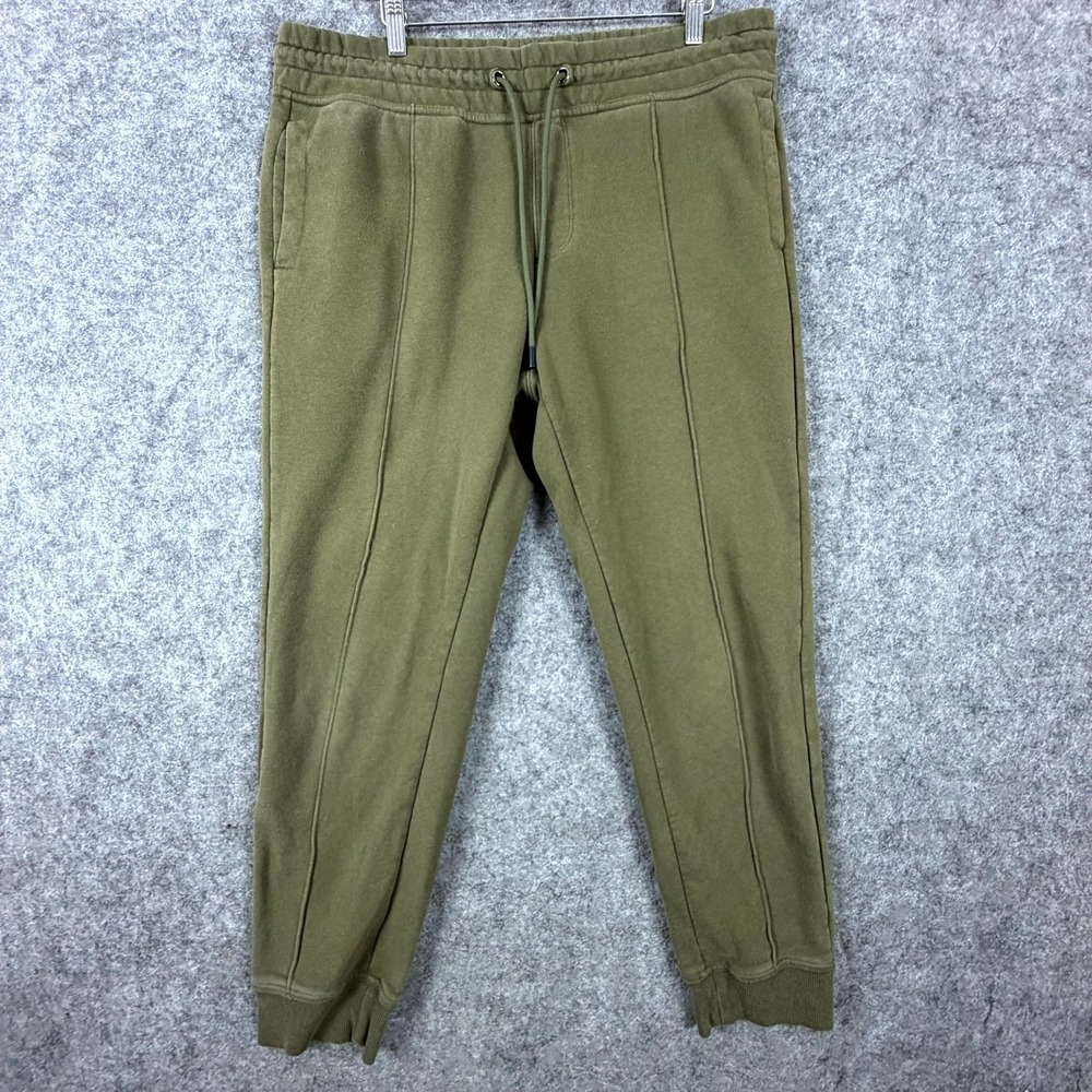 Goodfellow & Co Sweatpants Womens L Olive Green Structured Pintuck Joggers
